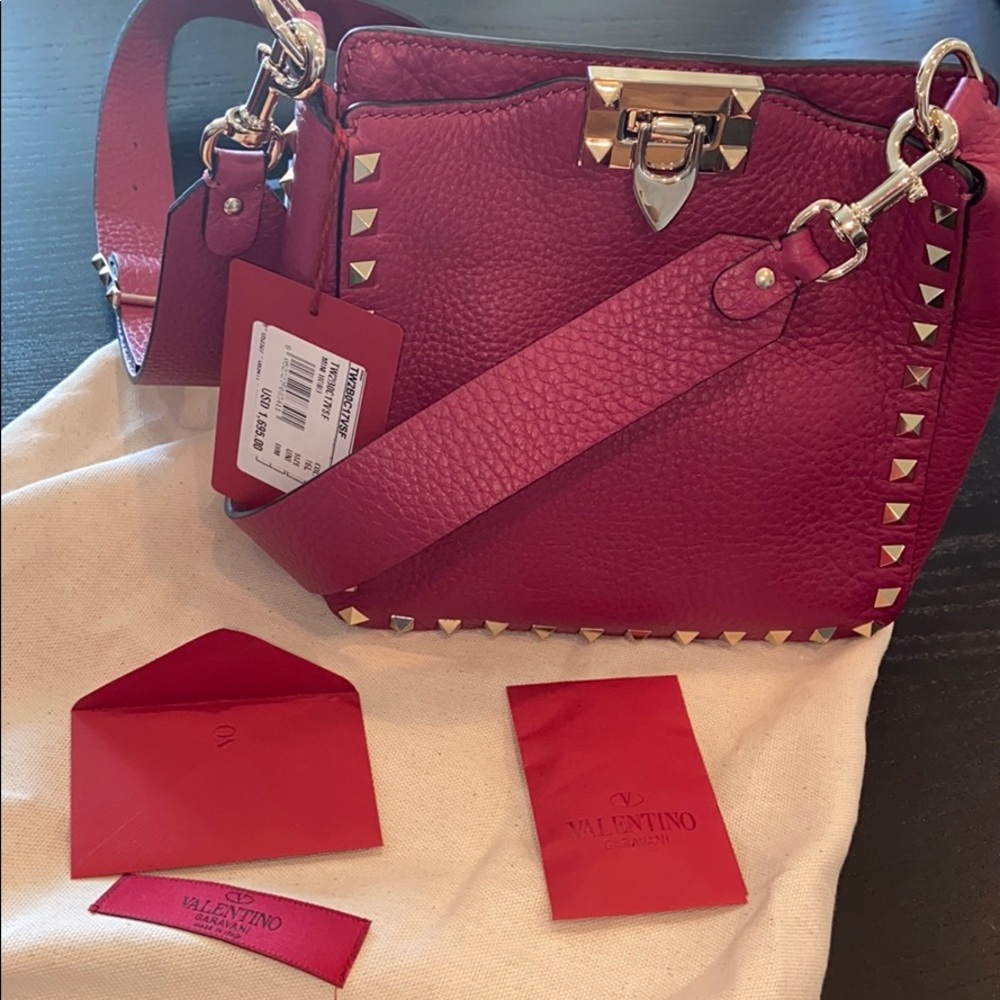 Valentino Garavani Rockstud Mini Vitello Stampa